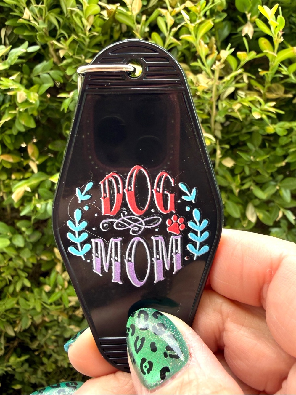 Vintage style motel key 3.5” keychain Dog Mom dog lover gift idea